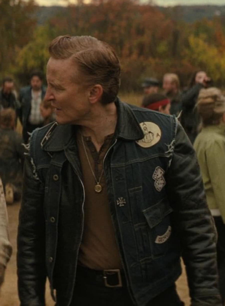 Harpoon Brucie Inspired Blue Biker Jacket - The Bikeriders Style