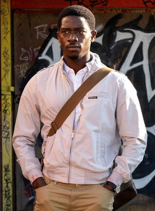Harpoon Franklin Saint Inspired White Cotton Jacket - Snowfall S05 Style