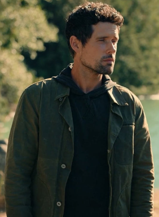 Harpoon Dan Brady Inspired Green Leather Jacket - Virgin River S05 Style