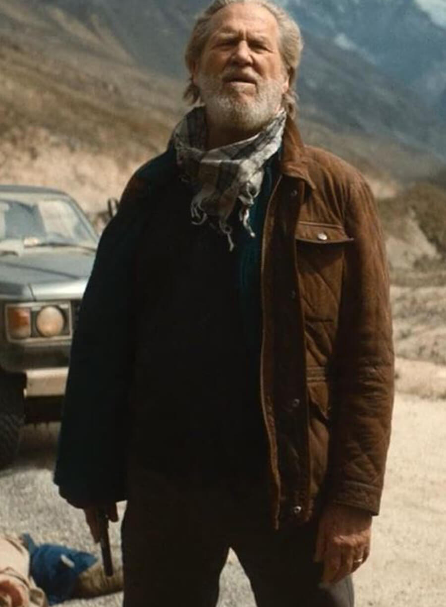 Harpoon Jeff Bridges Inspired Brown Cotton Jacket - The Old Man Tv Series Style