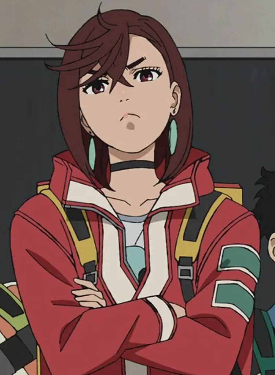 Harpoon Momo Ayase Inspired Red Cotton Fabric Cotton Jacket - Dandadan Style