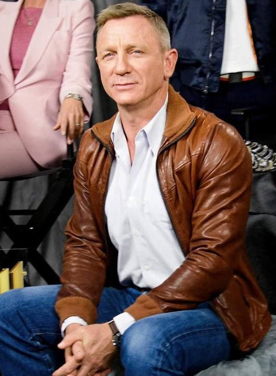 Harpoon Benoit Blanc Inspired Brown Real Leather Leather Jacket - Knives Out Style