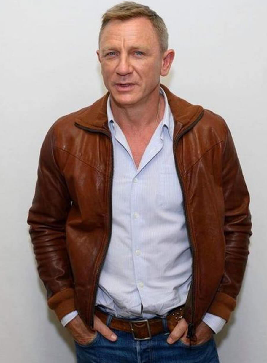 Harpoon Benoit Blanc Inspired Brown Real Leather Leather Jacket - Knives Out Style