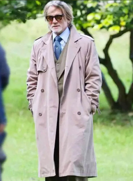 Harpoon Daniel Craig Inspired Beige Coat - Wake Up Dead Man 2025 Style