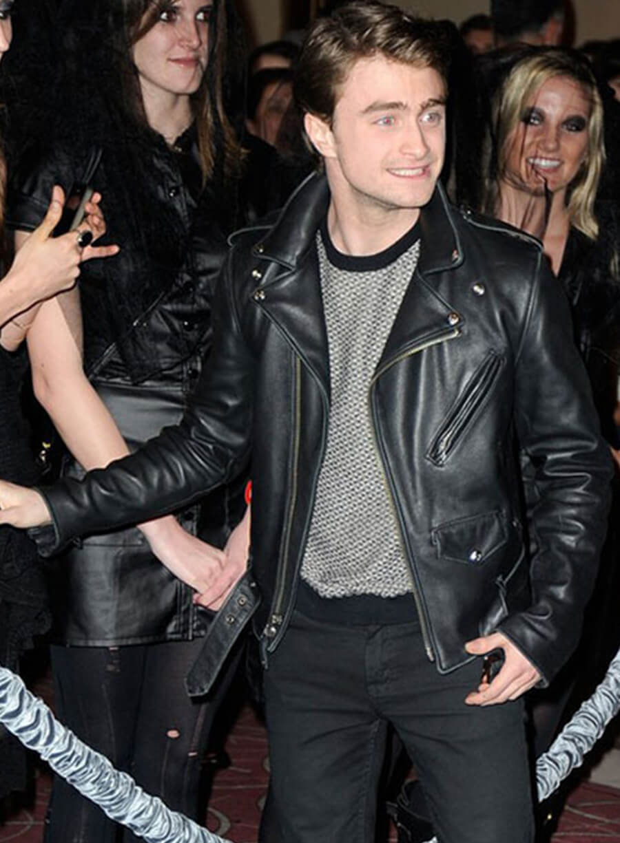 Harpoon Daniel Radcliffe Inspired Black Biker Jacket