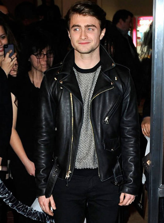 Harpoon Daniel Radcliffe Inspired Black Biker Jacket