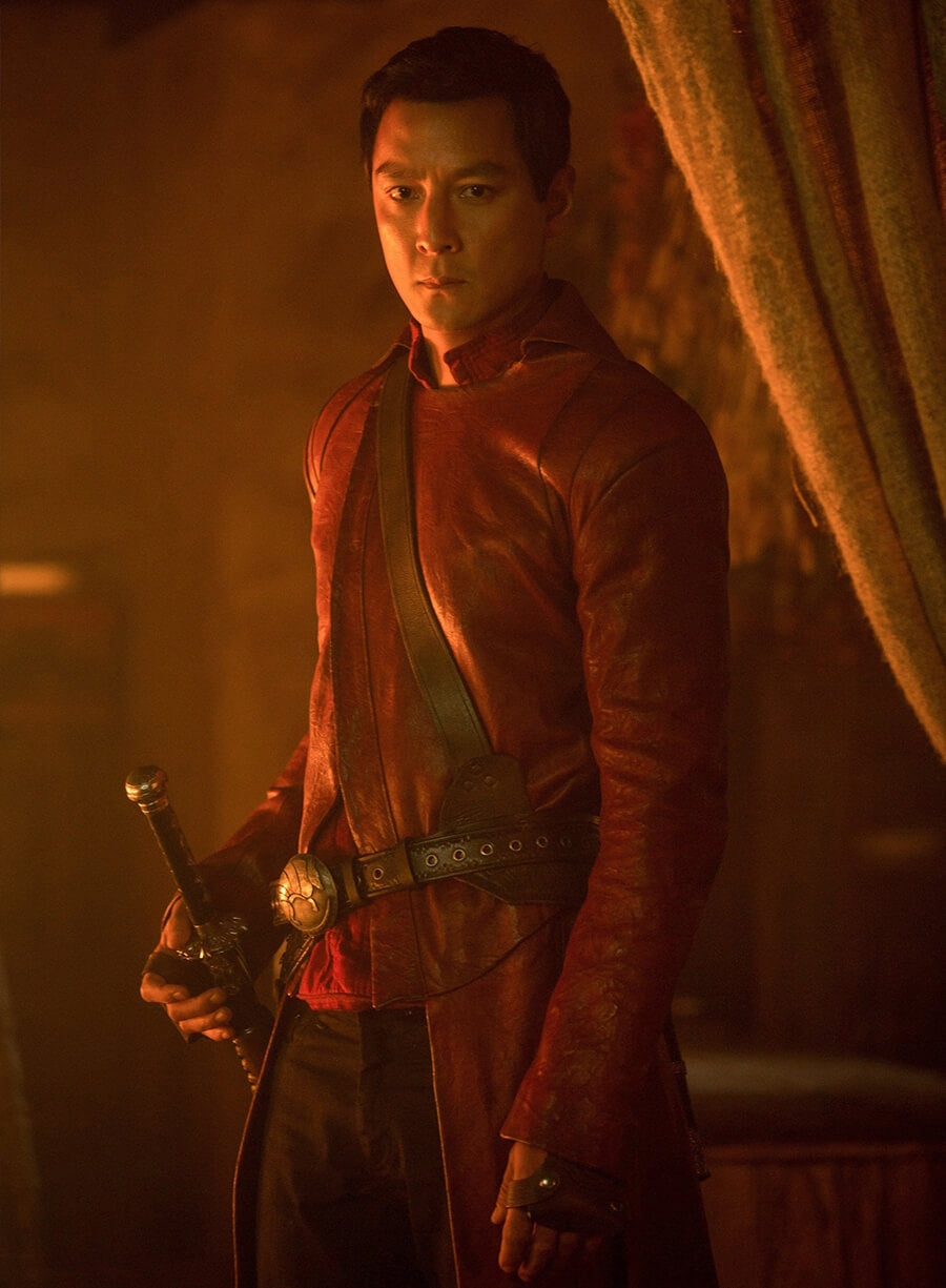 Harpoon Sunny Inspired Maroon Real Leather Coat - Into the Badlands Style