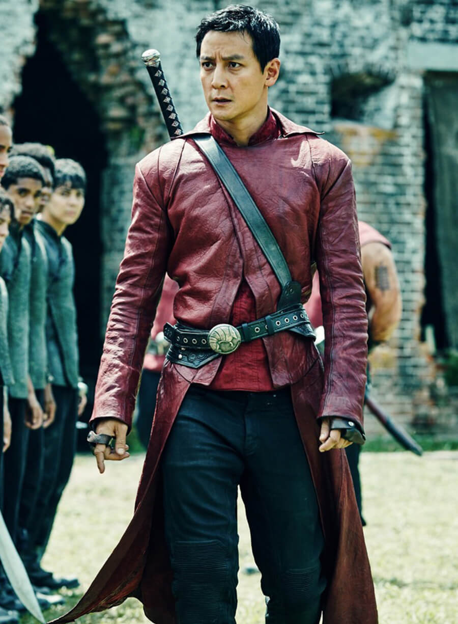 Harpoon Sunny Inspired Maroon Real Leather Coat - Into the Badlands Style