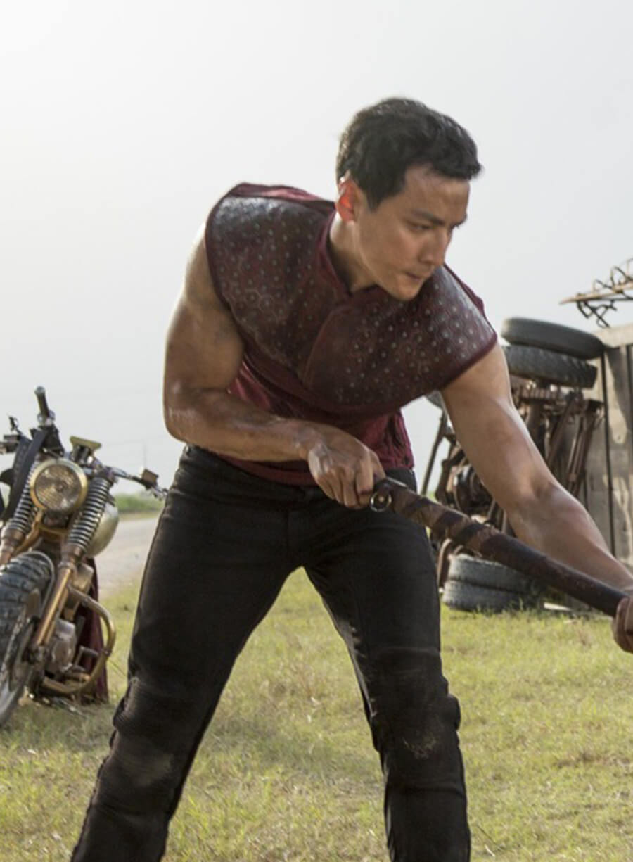 Harpoon Sunny Inspired Maroon Real Leather Leather Jacket - Into the Badlands Style