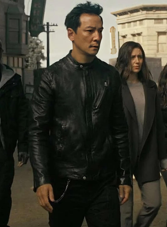 Harpoon jay Inspired Black Leather Jacket - Westworld Tv Series Style