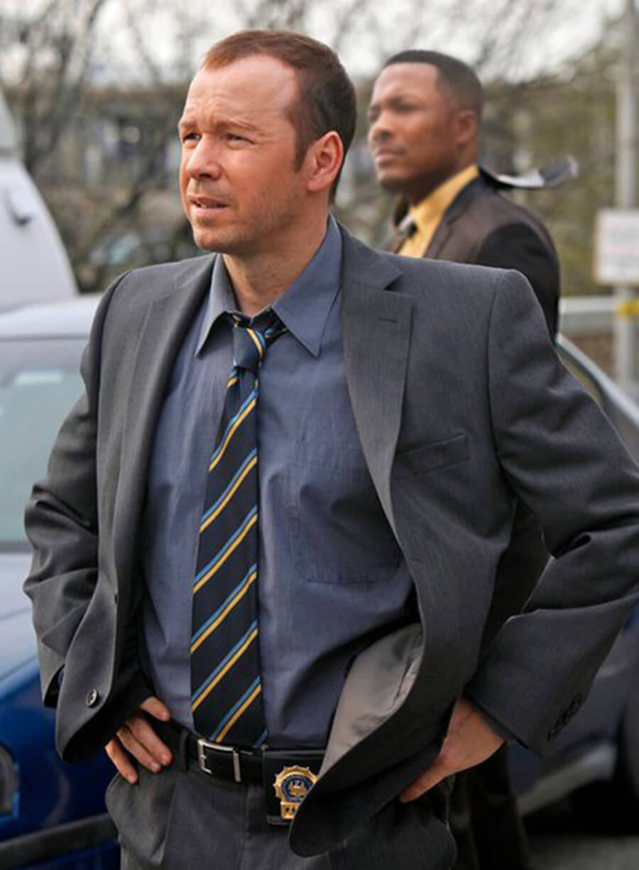 Harpoon Danny Reagan Inspired Grey Leather Jacket - Blue Bloods Style