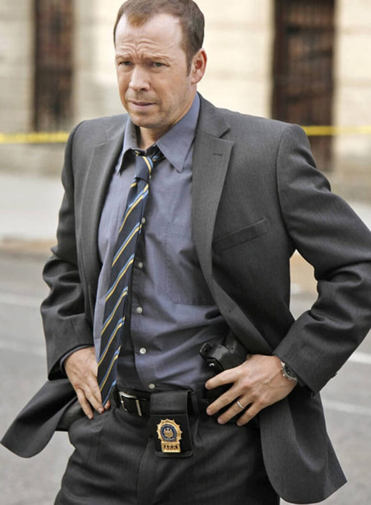 Harpoon Danny Reagan Inspired Grey Leather Jacket - Blue Bloods Style