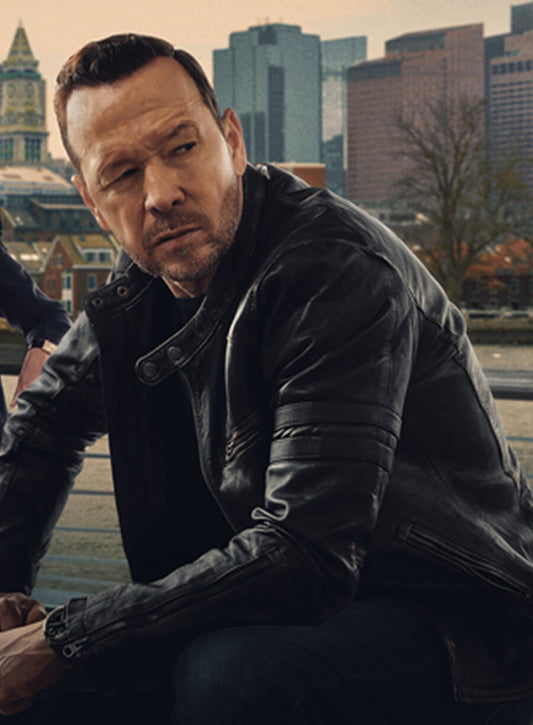 Harpoon Danny Reagan Inspired Black Leather Jacket - Boston Blue 2025 Style