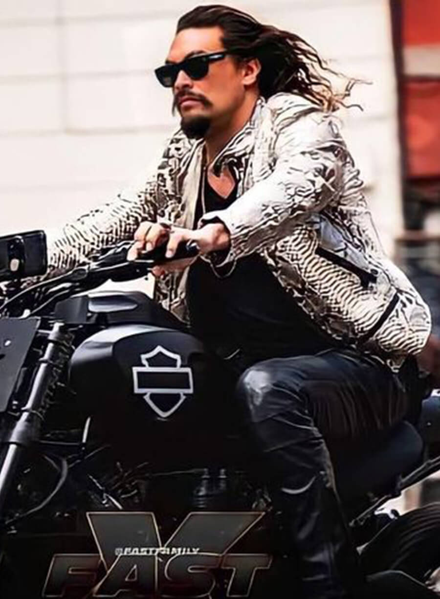 Harpoon Dante Reyes Inspired White Leather Jacket - Fast X Style