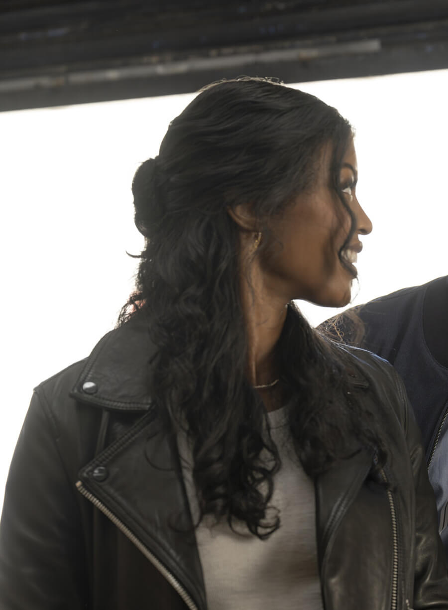 Harpoon Daphne Forrester Inspired Black Biker Jacket - High Potential Style