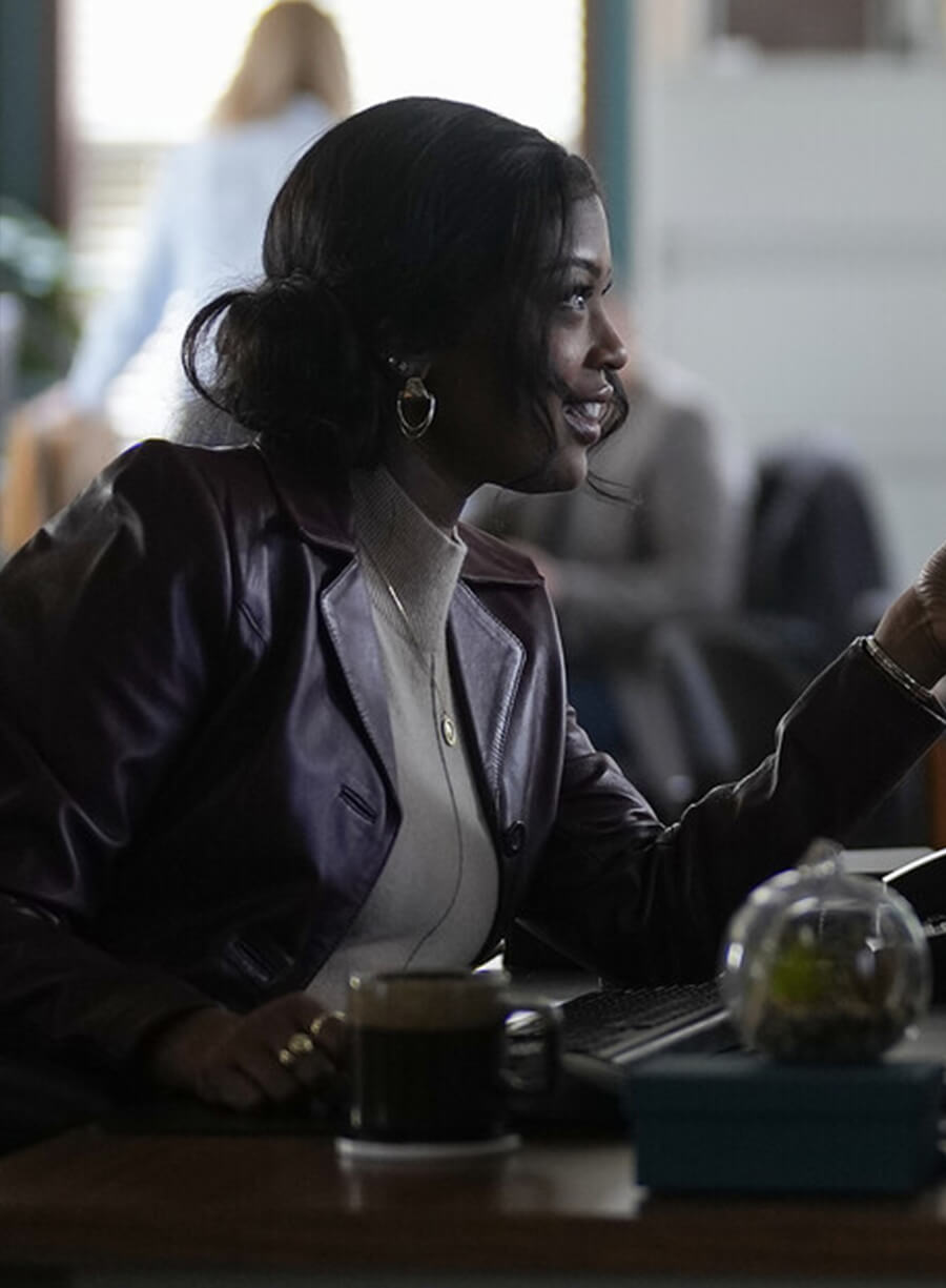Harpoon Daphne Forrester Inspired Burgundy Leather Jacket - High Potential Style