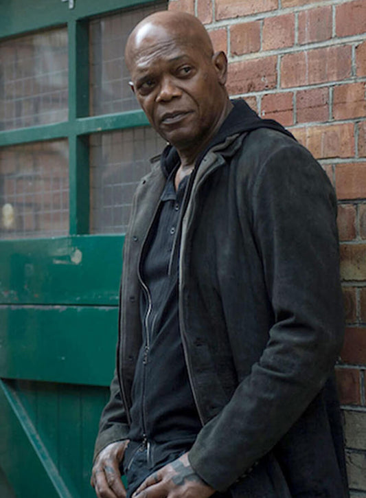 Harpoon Darius Kincaid Inspired Black Leather Jacket - The Hitman's Bodyguard Style