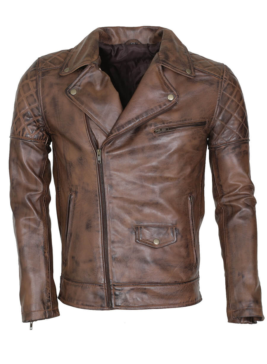 Harpoon Dark Brando Inspired Dark Brown Biker Jacket