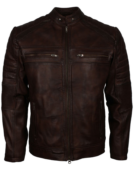 Harpoon Dark Inspired Brown Cafe Racer Jacket