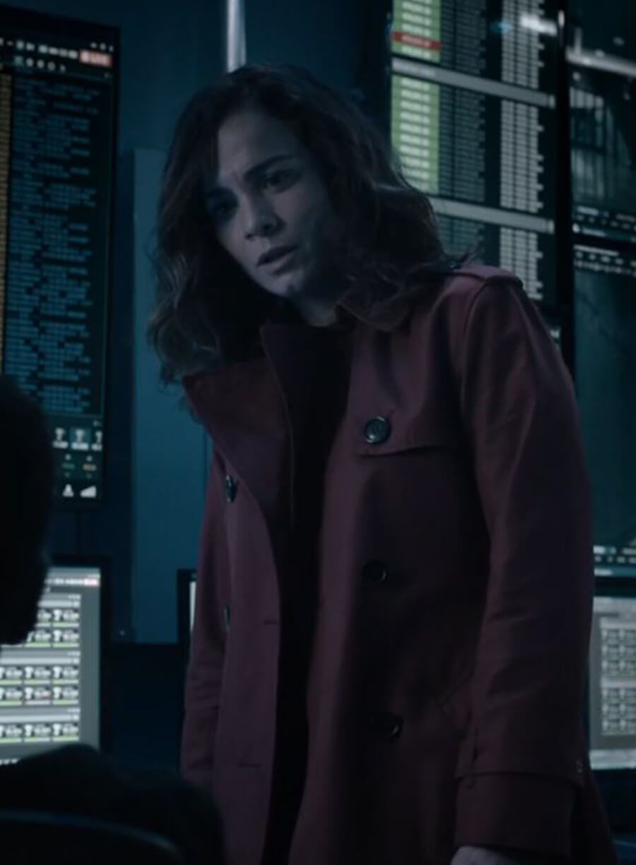 Harpoon Amanda Lucas Inspired R ed Cotton Fabric Coat - Dark Matter 2024 Style