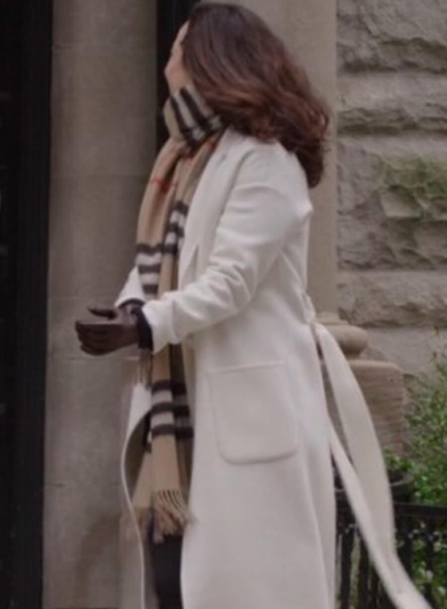 Harpoon Amanda Lucas Inspired White Wool Blend Coat - Dark Matter 2024 Style