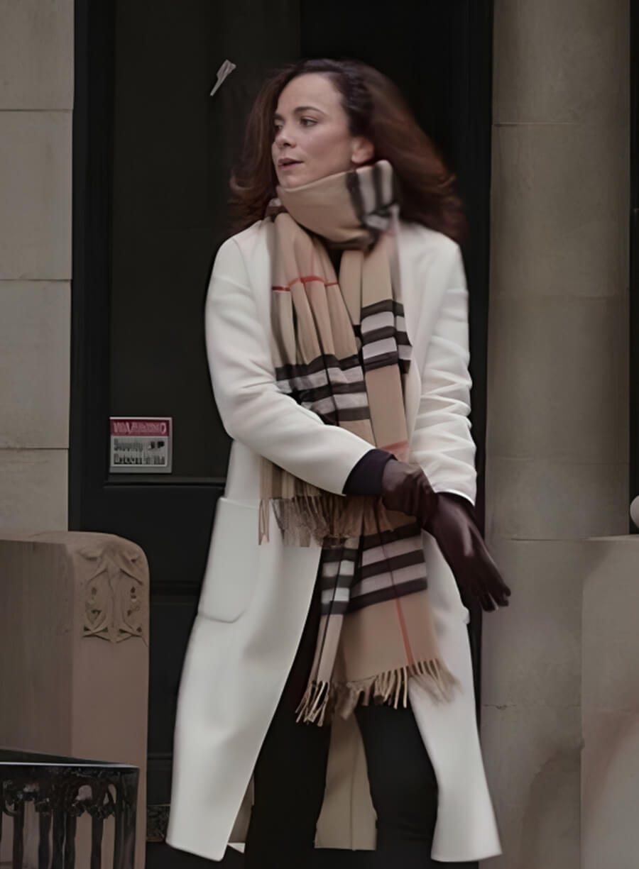 Harpoon Amanda Lucas Inspired White Wool Blend Coat - Dark Matter 2024 Style
