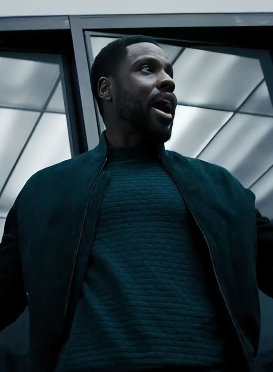 Harpoon Leighton Vance Inspired Black Suede Leather Bomber Jacket - Dark Matter 2024 Style