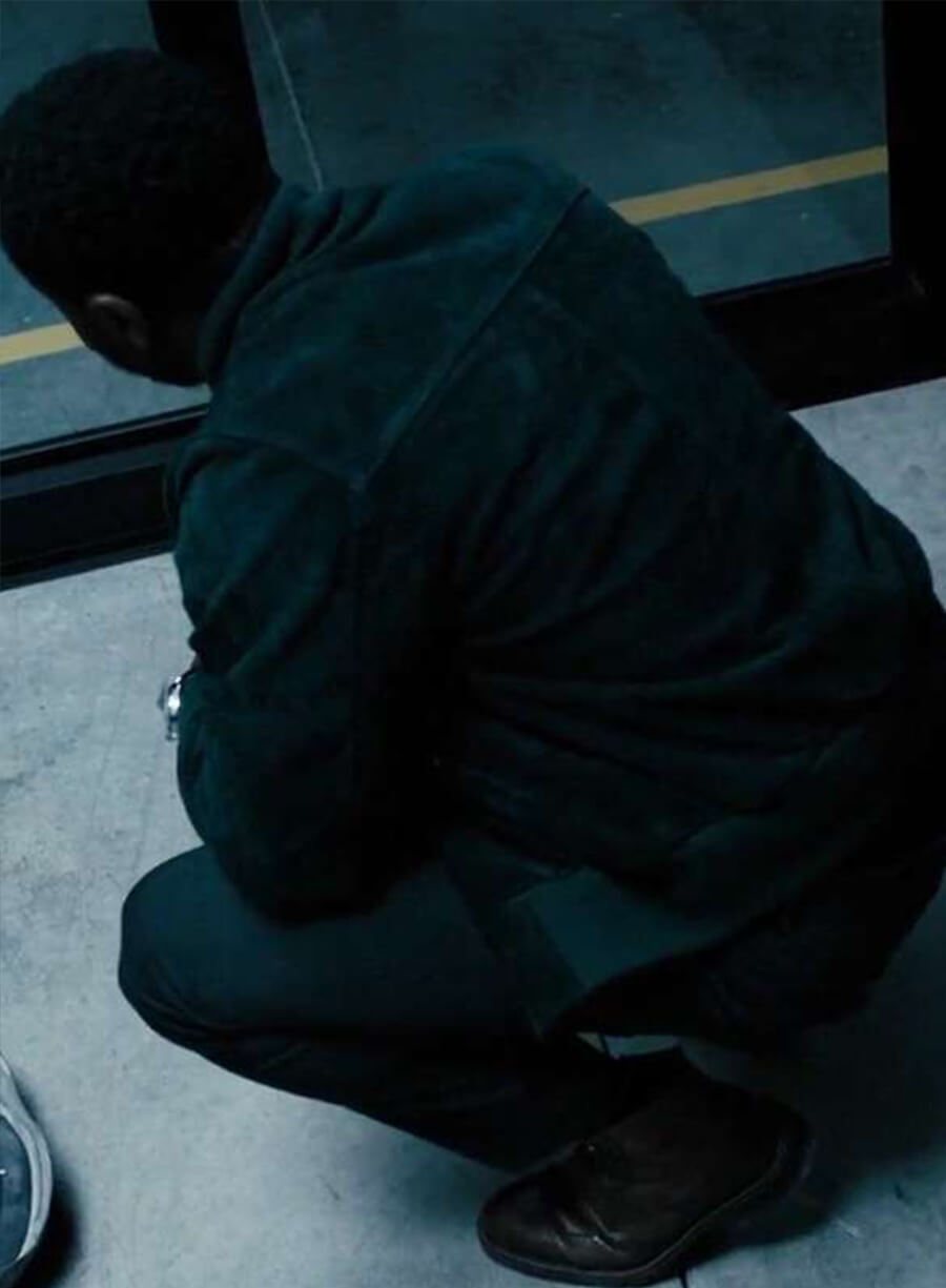 Harpoon Leighton Vance Inspired Black Suede Leather Bomber Jacket - Dark Matter 2024 Style