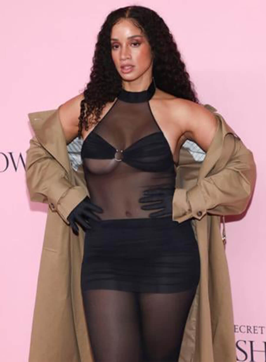 Harpoon Dascha Polanco Inspired Brown Coat - 2025 Victoria's Secret Fashion Show Style