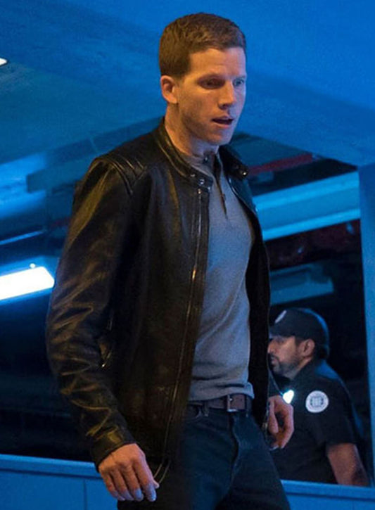 Harpoon Dash Parker Inspired Black Leather Jacket - Minority Report Style