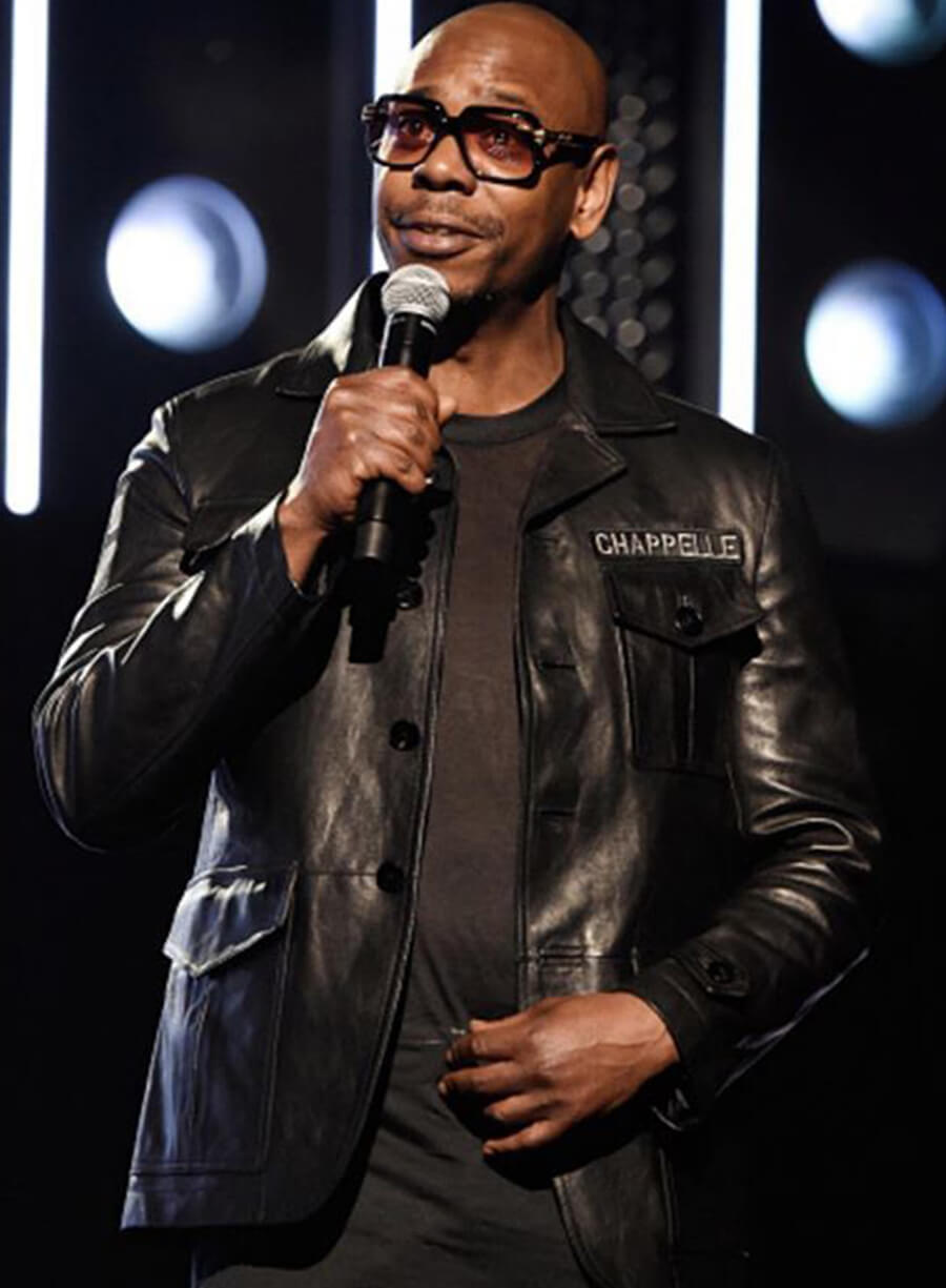 Harpoon Dave Chappelle Inspired Black Leather Jacket