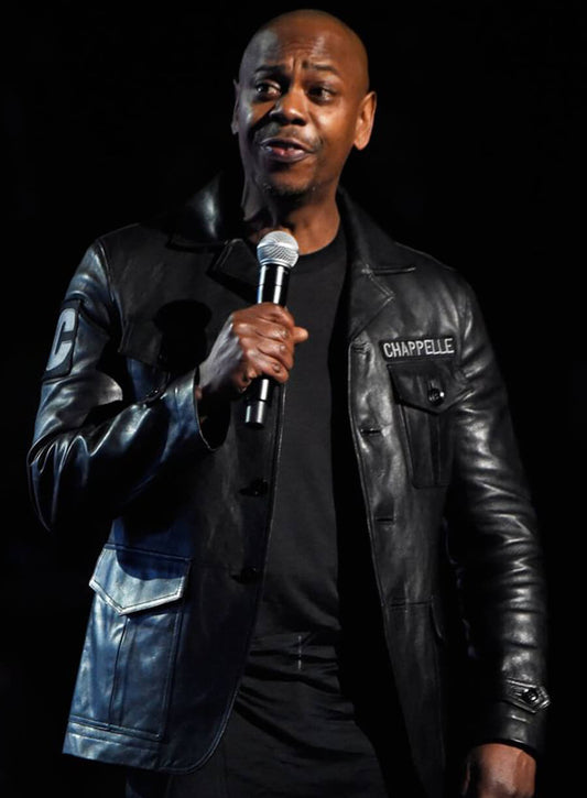 Harpoon Dave Chappelle Inspired Black Leather Jacket