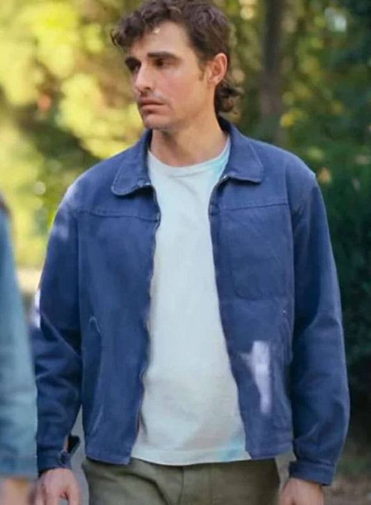 Harpoon Tim Inspired Blue Leather Jacket - Together 2025 Style