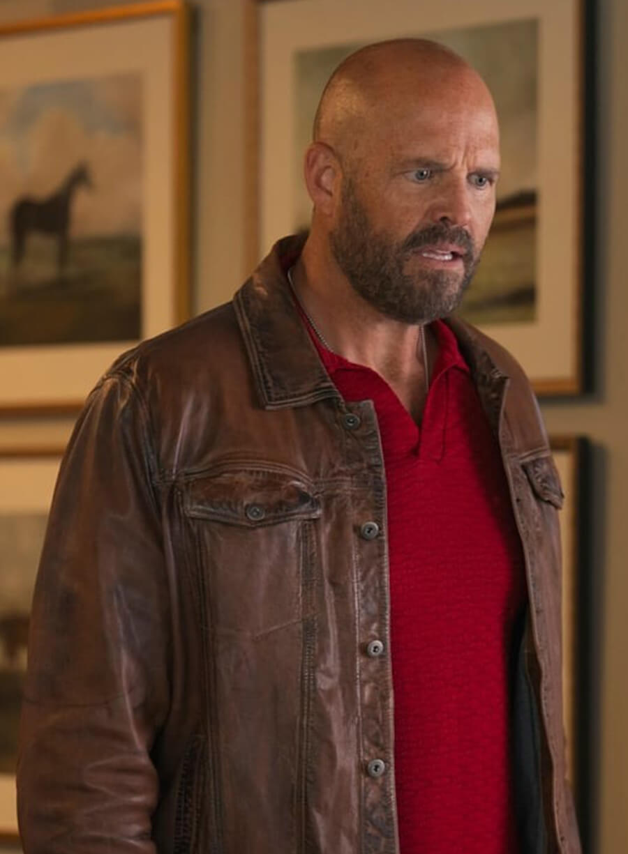Harpoon Keith Smith Inspired Brown Real leather Leather Jacket - Peacemaker S02 Style
