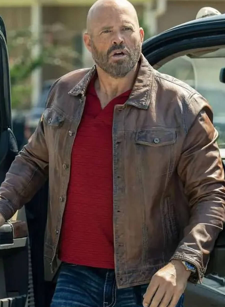 Harpoon Keith Smith Inspired Brown Real leather Leather Jacket - Peacemaker S02 Style