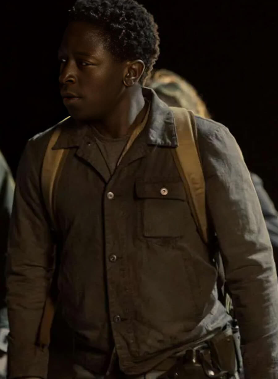 Harpoon Peter McVires Inspired Grey Leather Jacket - The Long Walk Style