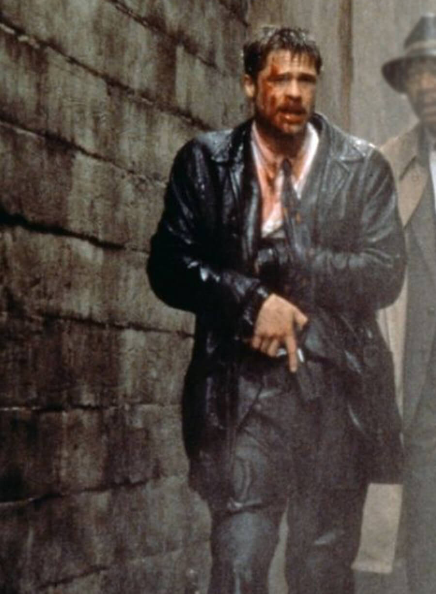 Harpoon David Mills Inspired Black Real Leather Coat - Seven Style