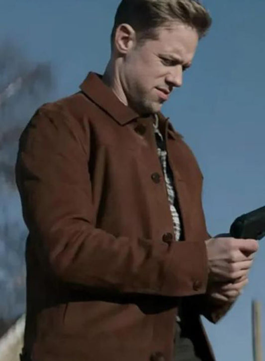 Harpoon David O'Donnell Inspired Brown Leather Jacket - Reacher S02 Style