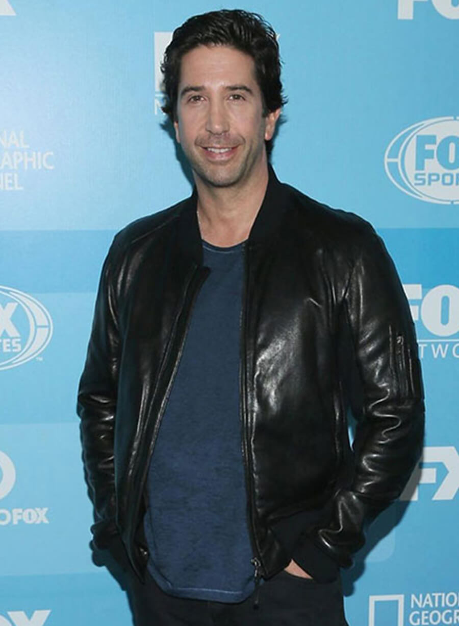 Harpoon David Schwimmer Inspired Black Bomber Jacket