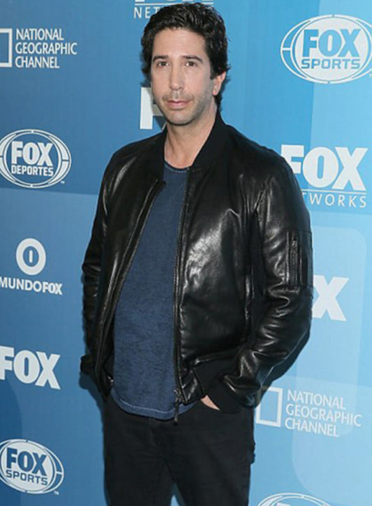 Harpoon David Schwimmer Inspired Black Bomber Jacket