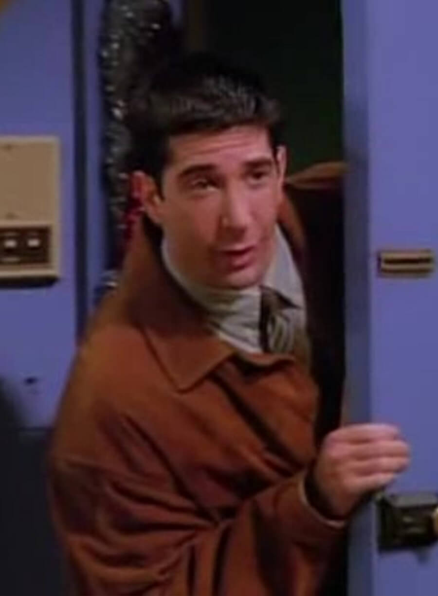 Harpoon Ross Geller Inspired Brown Suede Leather Leather Jacket - Friends Style