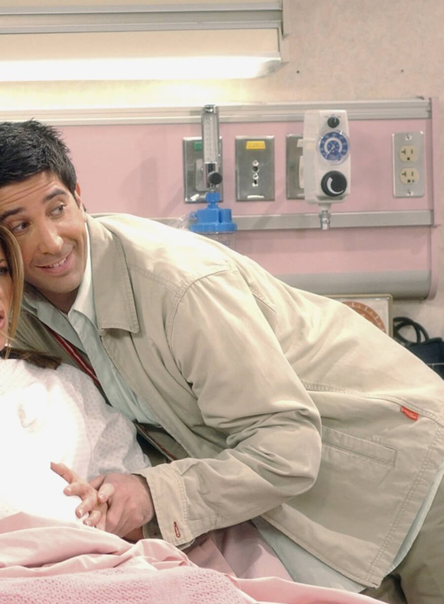 Harpoon Ross Geller Inspired White Cotton Fabric Cotton Jacket - Friends Style