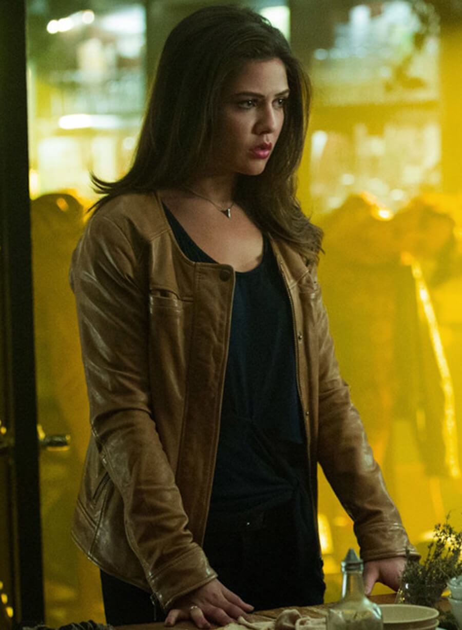 Harpoon Davina Claire Inspired Brown Leather Jacket - The Originals S04 Style