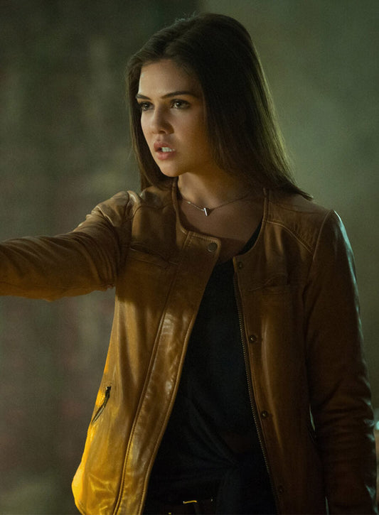 Harpoon Davina Claire Inspired Brown Leather Jacket - The Originals S04 Style