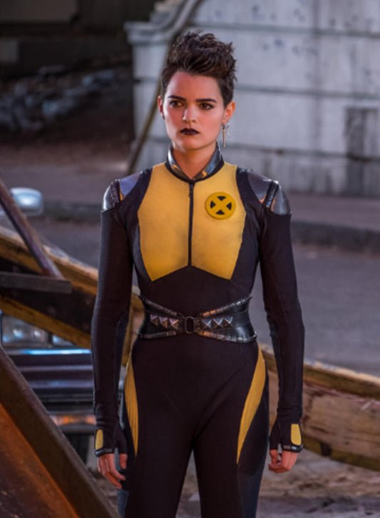 Harpoon Negasonic Teenage Inspired Yellow & Black Leather Jacket - Deadpool 2 Style