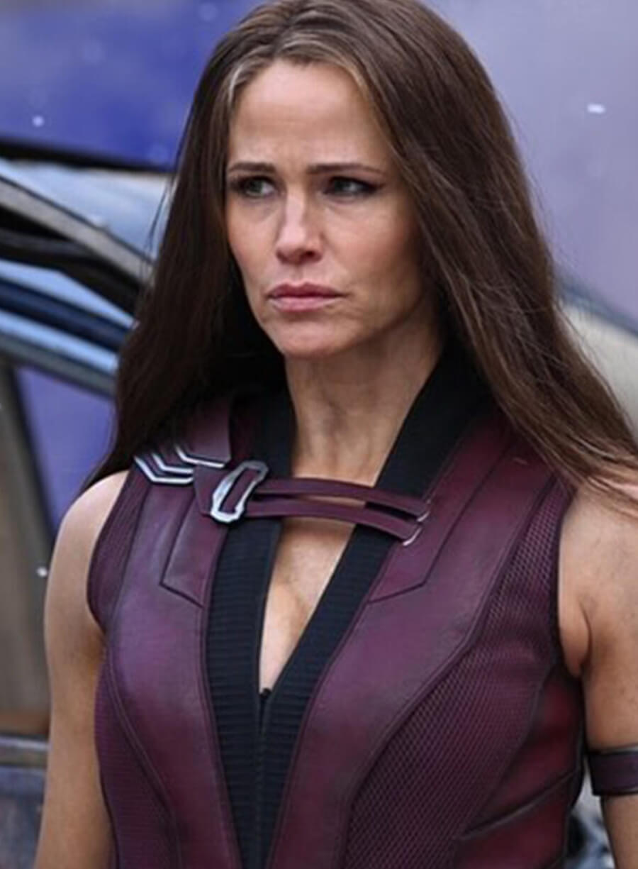 Harpoon Elektra Inspired Maroon Real Leather Costume Jacket - Deadpool and Wolverine Style