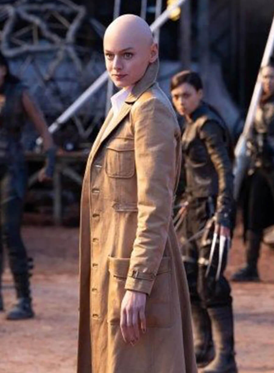 Harpoon Cassandra Nova Inspired Brown Cotton Fabric Coat - Deadpool & Wolverine 2024 Style