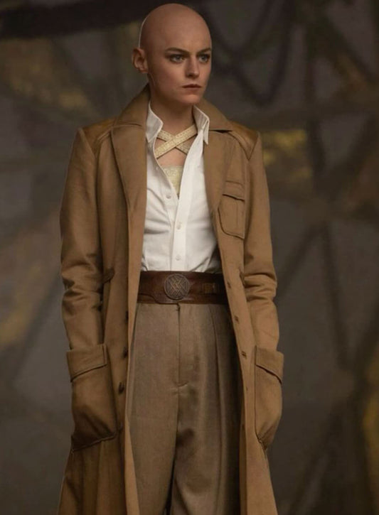 Harpoon Cassandra Nova Inspired Brown Cotton Fabric Coat - Deadpool & Wolverine 2024 Style