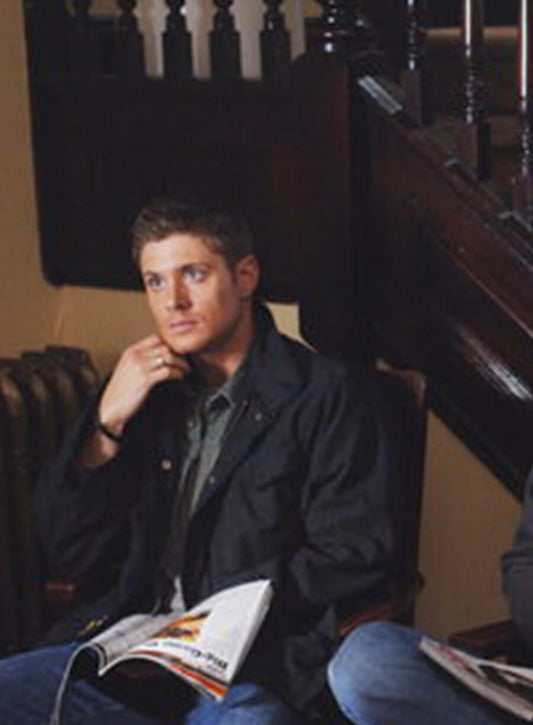 Harpoon Dean Winchester Inspired Black Cotton Fabric Cotton Jacket - Supernatural Tv Series Style