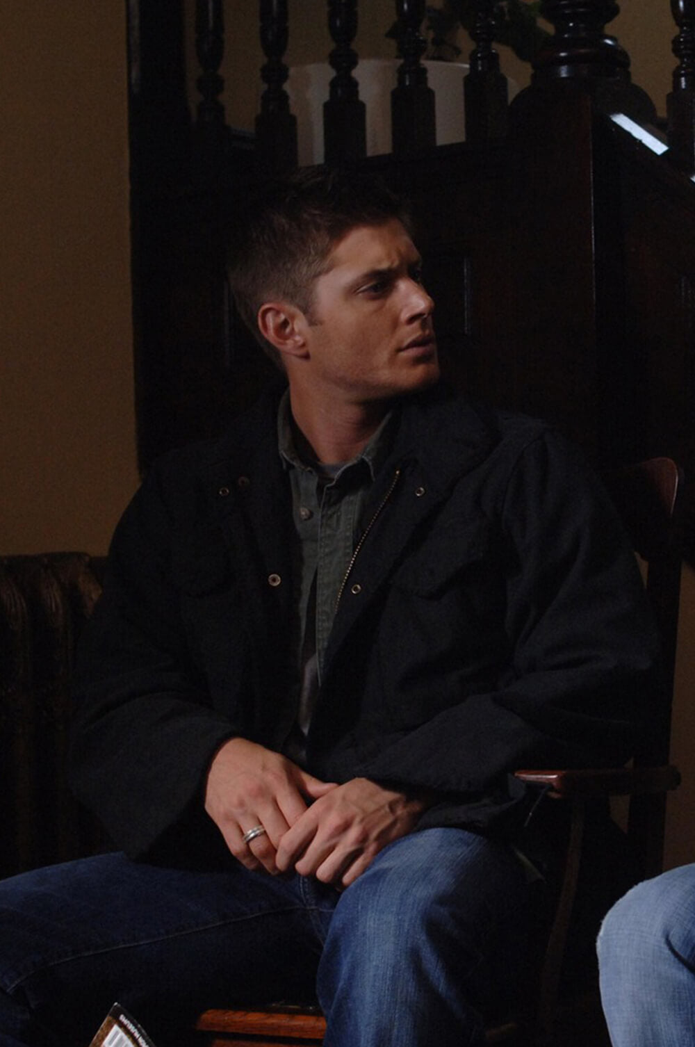 Harpoon Dean Winchester Inspired Black Cotton Fabric Cotton Jacket - Supernatural Tv Series Style